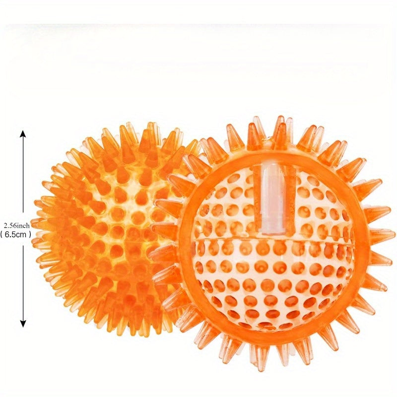 6 Pack Squeaky Dog Toy Balls, Floating Dog Pool Balls, Spiky Dog Balls Water Toys, Durable Interactive Fetch Toys for Puppy, Dog Chew Toys for Teething
