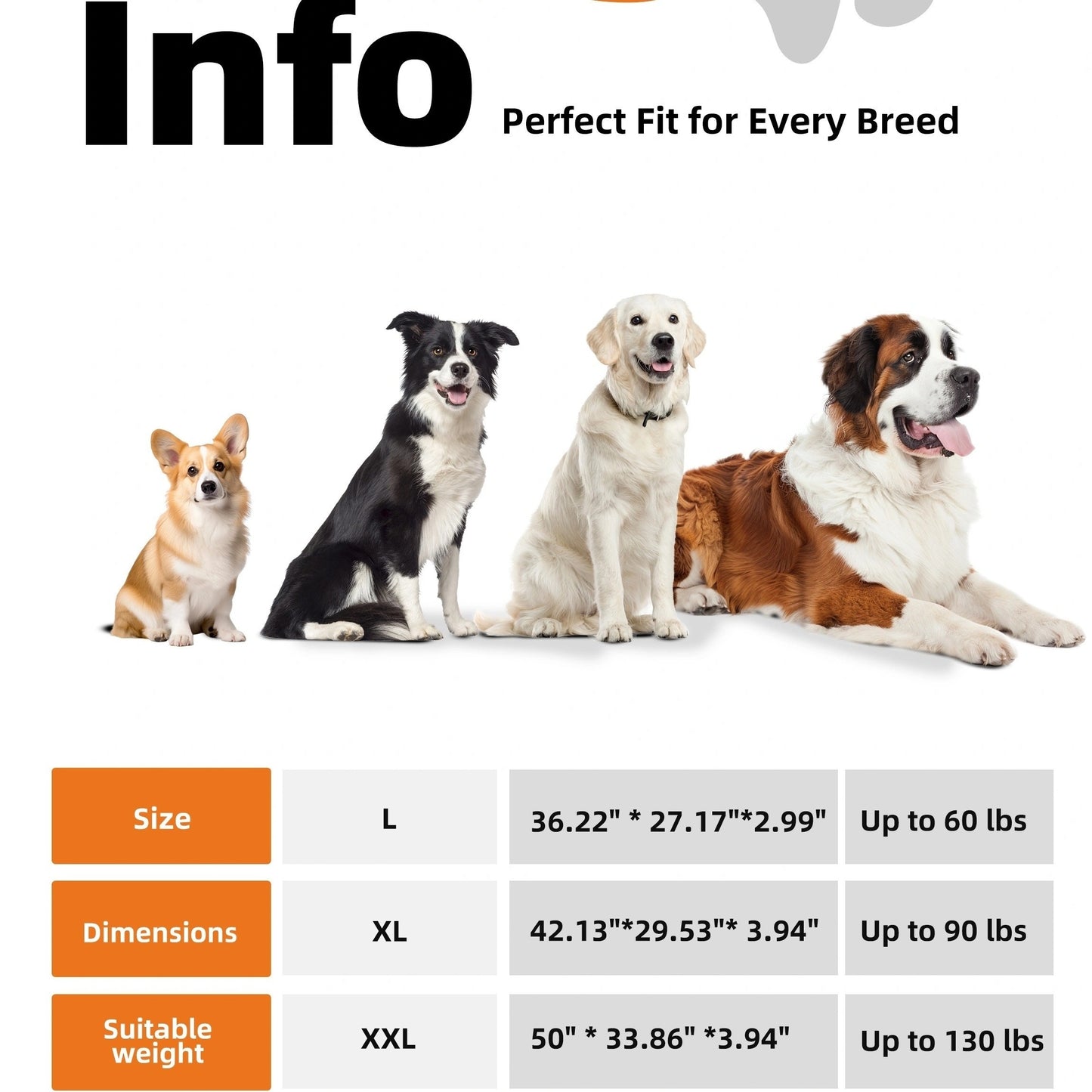 XXL Dog Crate Bed - Indestructible Orthopedic High Quality Dog Bed for Large Dogs, Removable Washable Cover, Chew Proof, Suitable for Dogs Up to 130 Lbs, Caramel-Christmas Dog Stuff Clearance