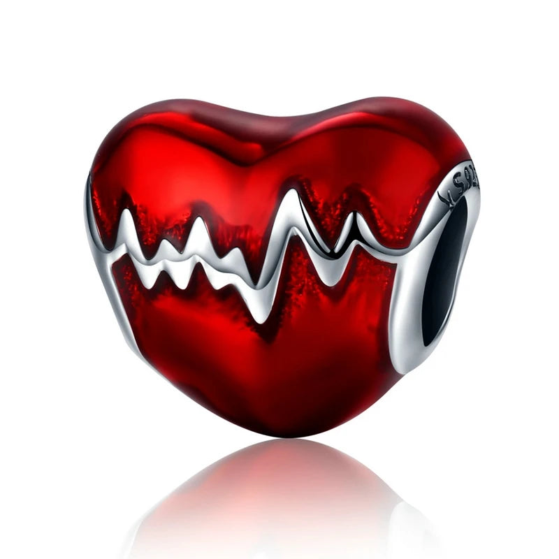 Hot Sale Dog Heart Charm Beads Pendant Fit Original Bracelet Bangle DIY Necklace For Women Girls Wedding Party Jewelry Gifts