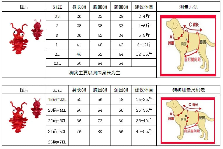 Pet Clothes Halloween Lobster Transformation Cats and Dogs Costumes Teddy Corgi Autumn and Winter New Dog Costumes Wholesale