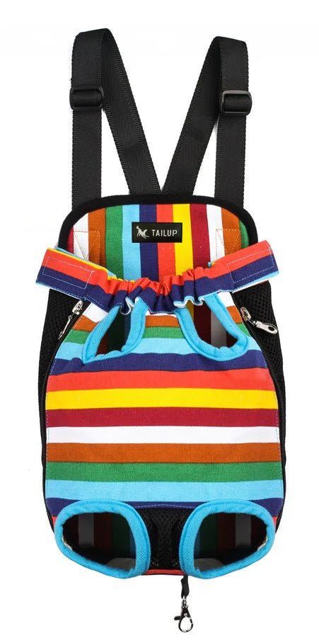 HQ Pet Carrier Dog Front Chest Backpack Five Holes Backpack Dog Outdoor Carrier Tote Bag Sling Holder Mesh Cat Puppy Carrier