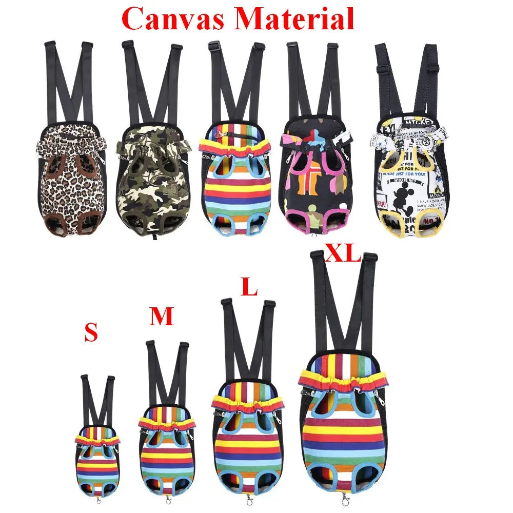 HQ Pet Carrier Dog Front Chest Backpack Five Holes Backpack Dog Outdoor Carrier Tote Bag Sling Holder Mesh Cat Puppy Carrier