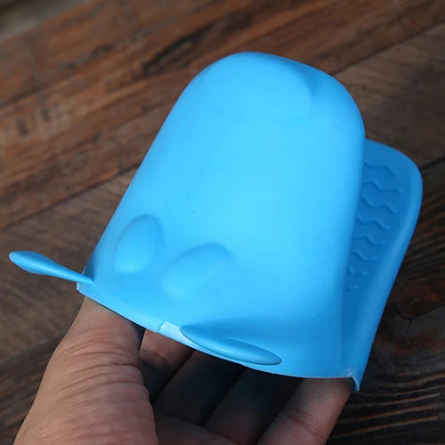 Cute Dog Heat-Resistant Kitchen Oven Holder BBQ Baking Silicone Mitt Glove Tool