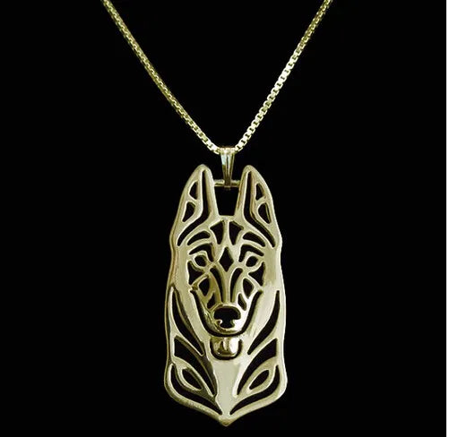 1PCS cartoon Belgian Malinois dog necklace German shepherd pendant jewelry good quality