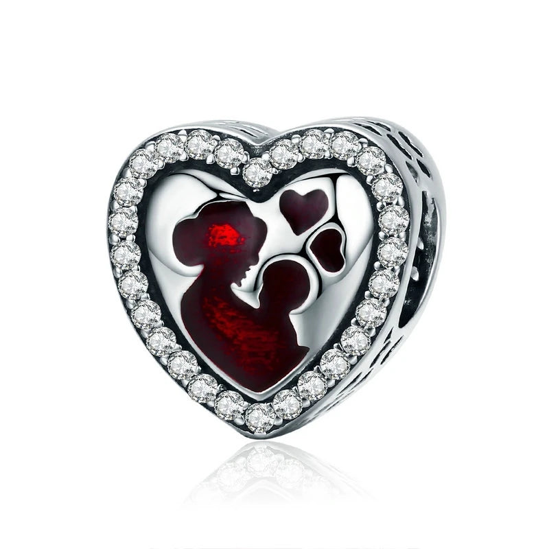 Hot Sale Dog Heart Charm Beads Pendant Fit Original Bracelet Bangle DIY Necklace For Women Girls Wedding Party Jewelry Gifts