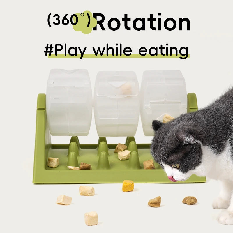 Pet Slow Feeder Dog Puzzle Feeder Treat Dispensing Toy for Dogs cats Training Interactive Rotating Food Toys Fun Pet Supplies