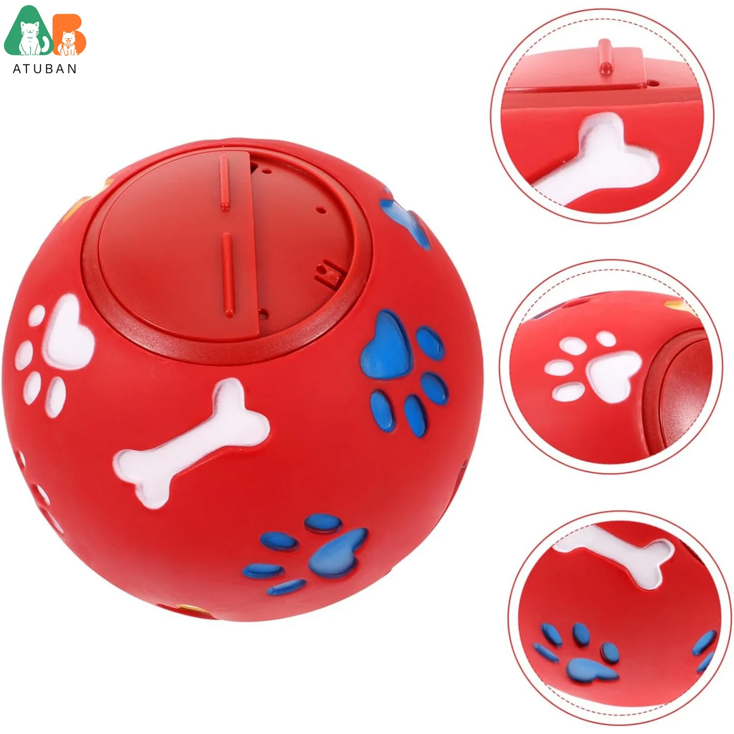 ATUBAN Interactive Dog Treat Dispensing Toy Chew Toy for Dogs Fun and Pet Activity for and Care Interactive Play and Training