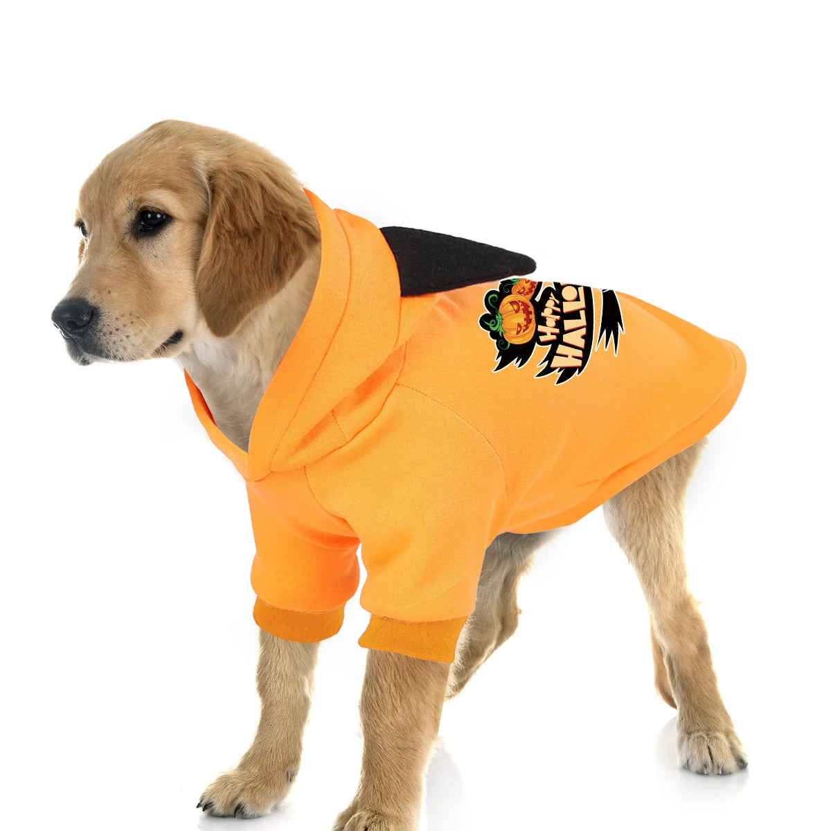 Halloween Cartoon Print pet Sports Hoodie Sweatshirt Cat Dog Holiday Costume Small and Medium Pet Costumes (Halloween 11)