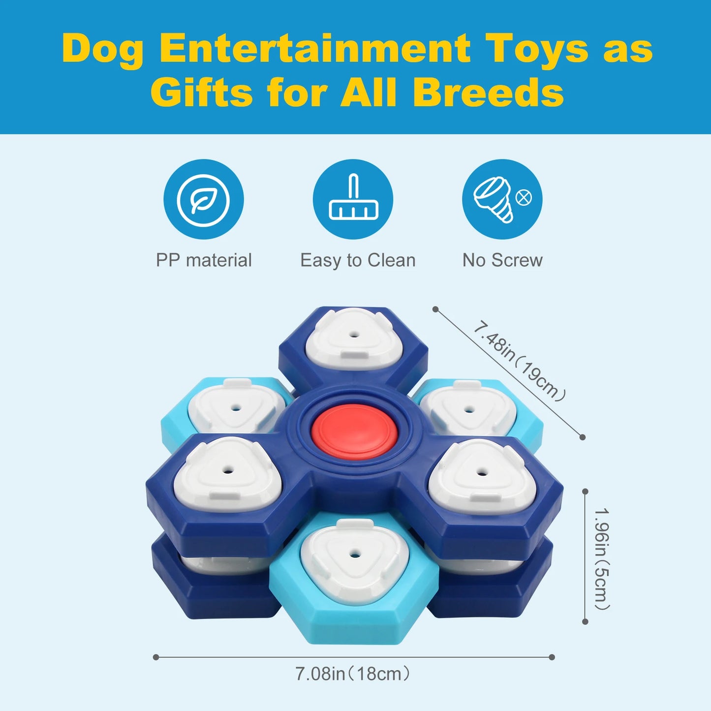 Dog Puzzle Toys Interactive Treat Dispensing Pet Slow Feeder For Small Large Dogs Puppy Enrichment IQ Training Dog Treat Puzzle