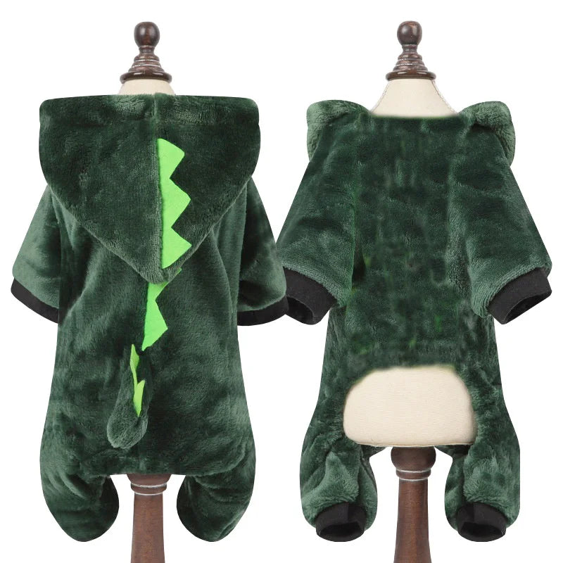Halloween Pet Dog Clothes Soft Warm Fleece Dogs Jumpsuits Pet Clothing For Small Dogs Puppy Cats Hoodies Yorkshire Costume Coats