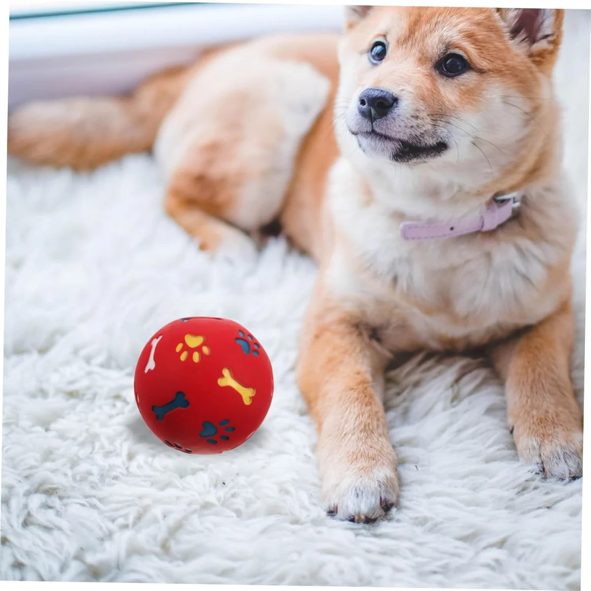ATUBAN Interactive Dog Treat Dispensing Toy Chew Toy for Dogs Fun and Pet Activity for and Care Interactive Play and Training