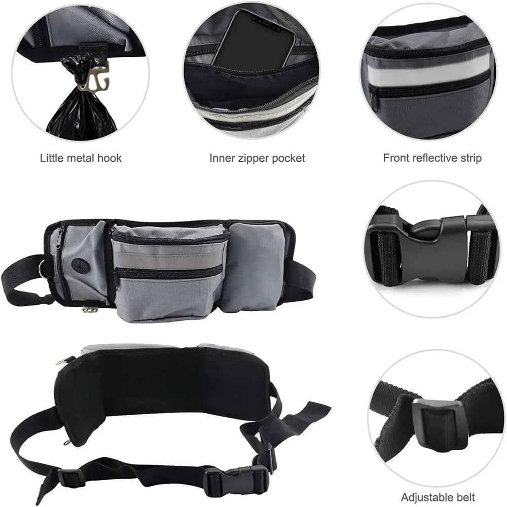 Dog Treat Bag for Training Outdoor Dog Treat Pouch Training Feeding Bag Multi-use Waist Bag Pet Trainer Prizes Holder Waist Bag