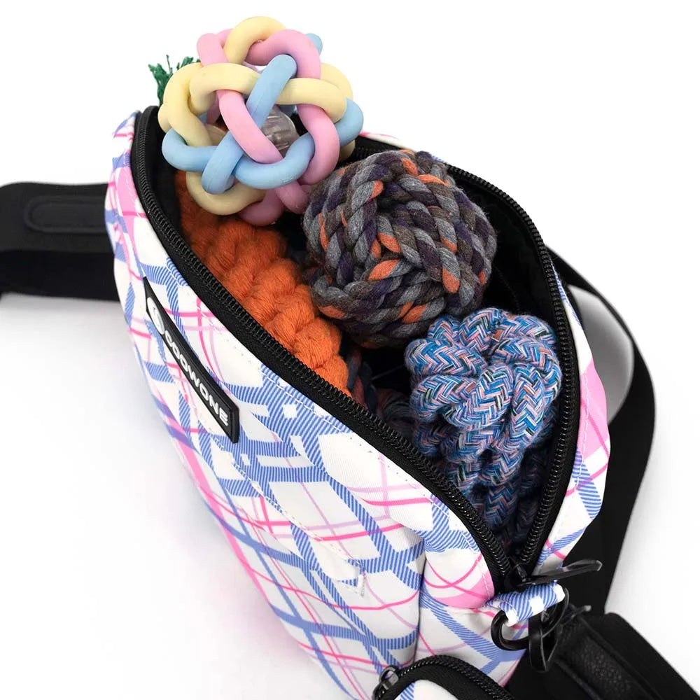 Dog Treat Pouch Waterproof Pet Training Treat Pouch Built-in Poop Bag Dispenser with Adjustable Shoulder Strap for Training