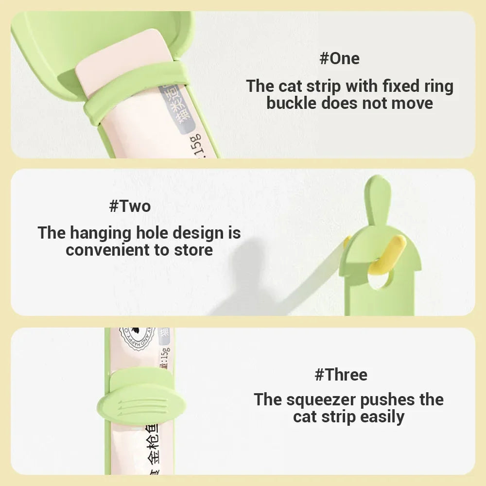 Feed Spoon Food Scoop Cat Treat Bars Squeezer Cereal Dispenser Puppy Kitten Snack Liquid Food Scoop Kitty Treat Accessories