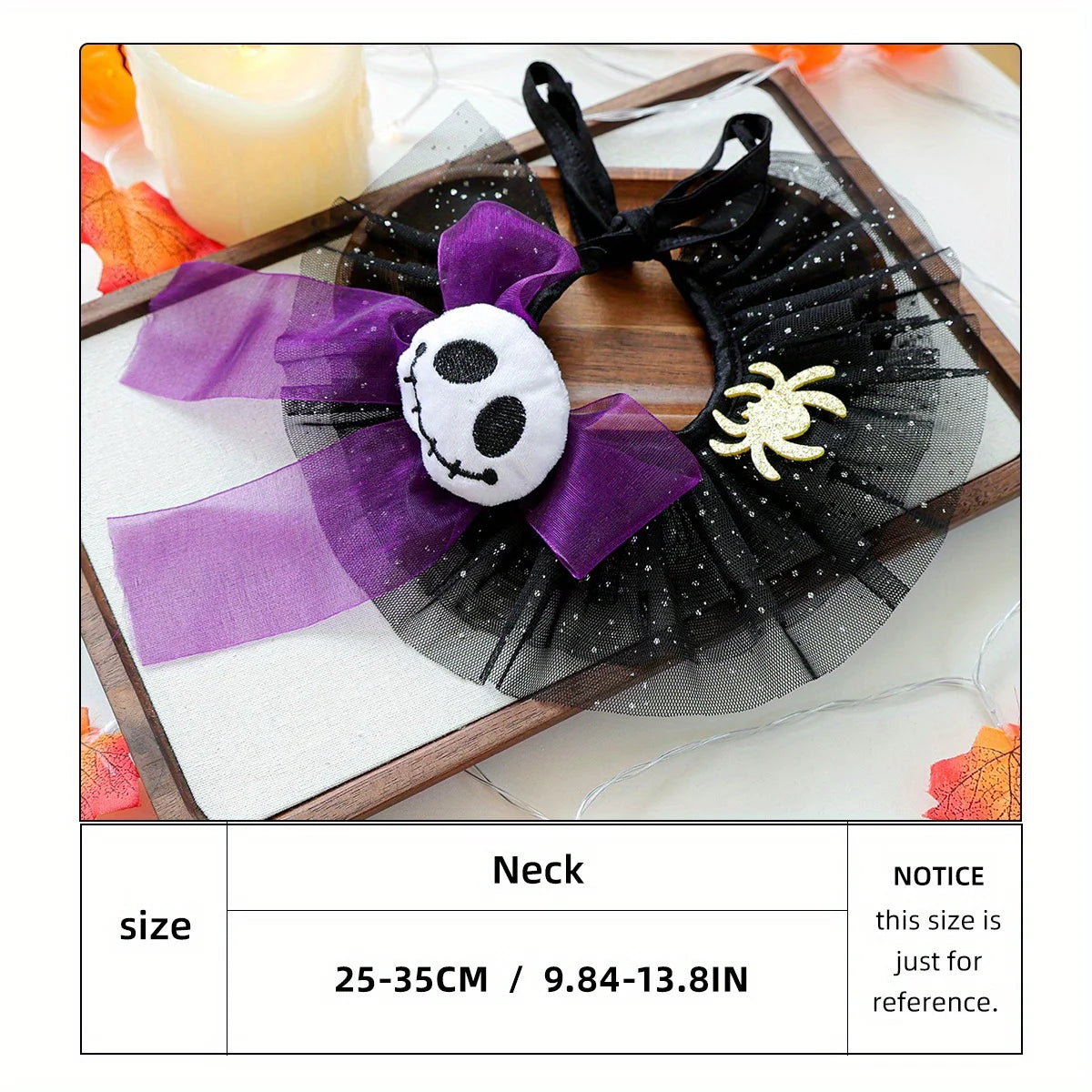 Halloween Cute Pets Are A Must-have! Dog Cat Ghost Spider Gauze Scarf, Super Eye-catching, Exquisite Pet Accessories