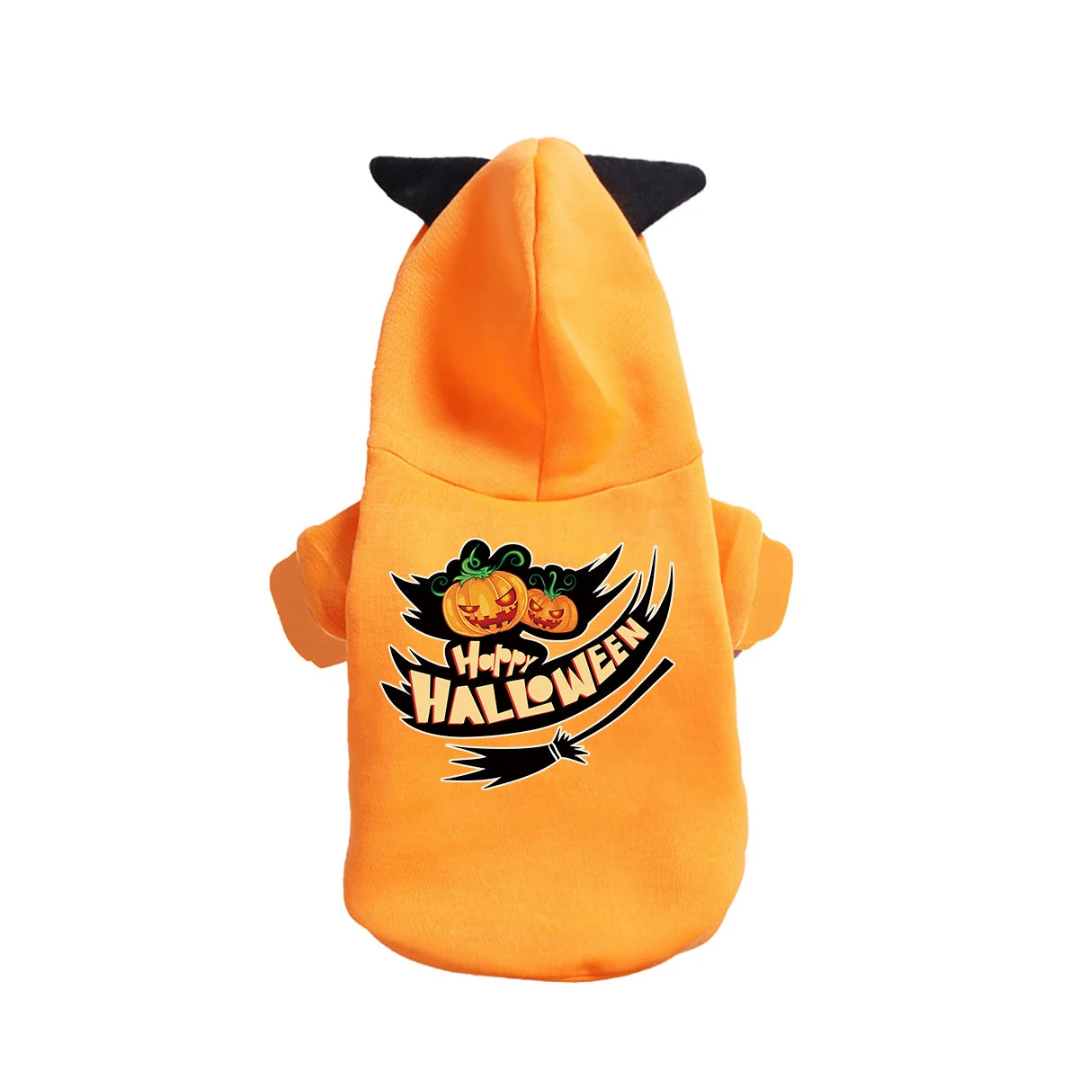Halloween Cartoon Print pet Sports Hoodie Sweatshirt Cat Dog Holiday Costume Small and Medium Pet Costumes (Halloween 11)