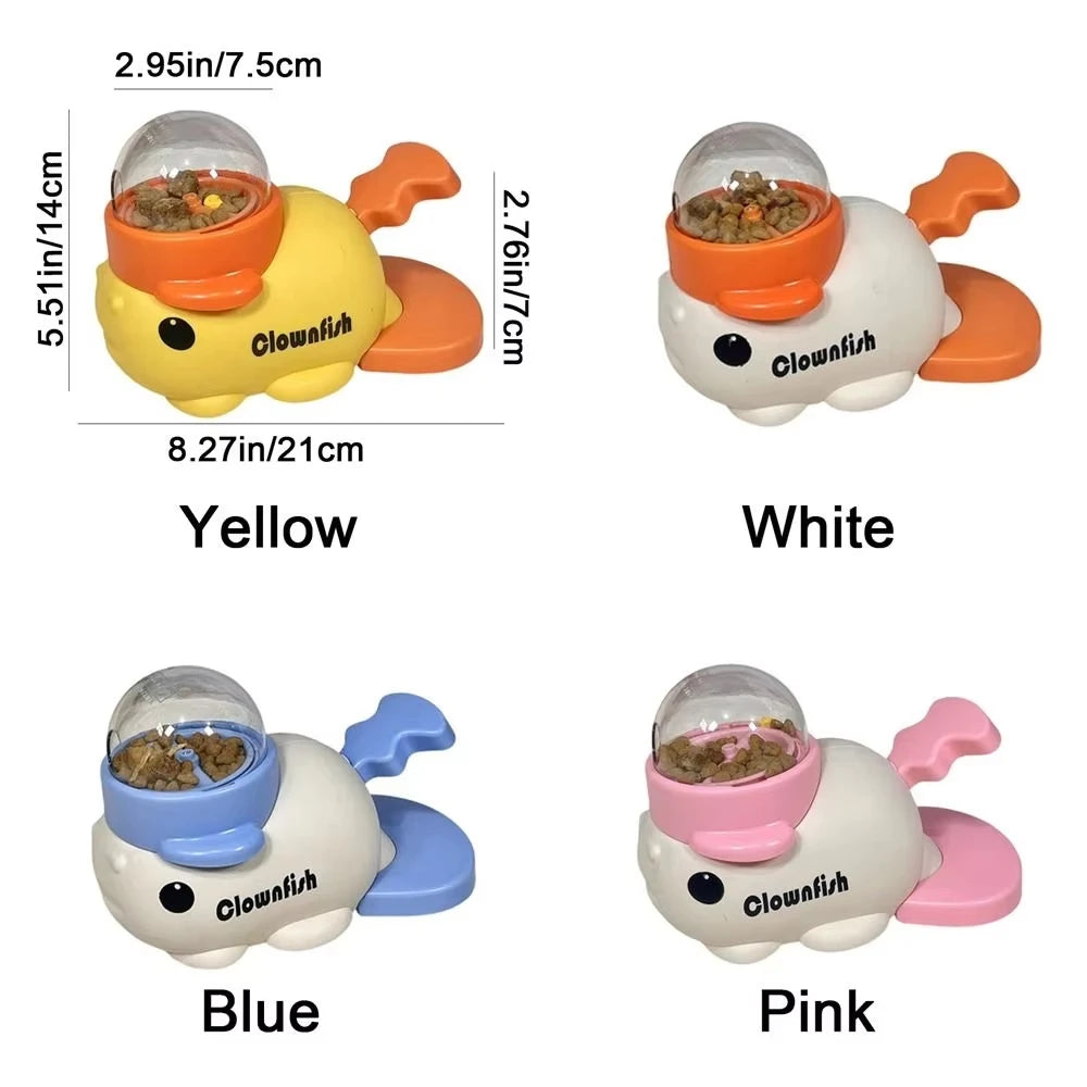 Dog Cat Treats Dispenser Toy Anti-Slip Slow Puzzle Interactive Treat Dispenser Automatic Feeder Toys for Pet Training Supplies