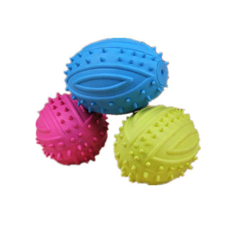 Pet Small Dog Treats Rugby Puppy Interactive Toy Ball Cat Toy for Large Dog Chew Hedgehog Toy Tooth Cleaning Bite Ball