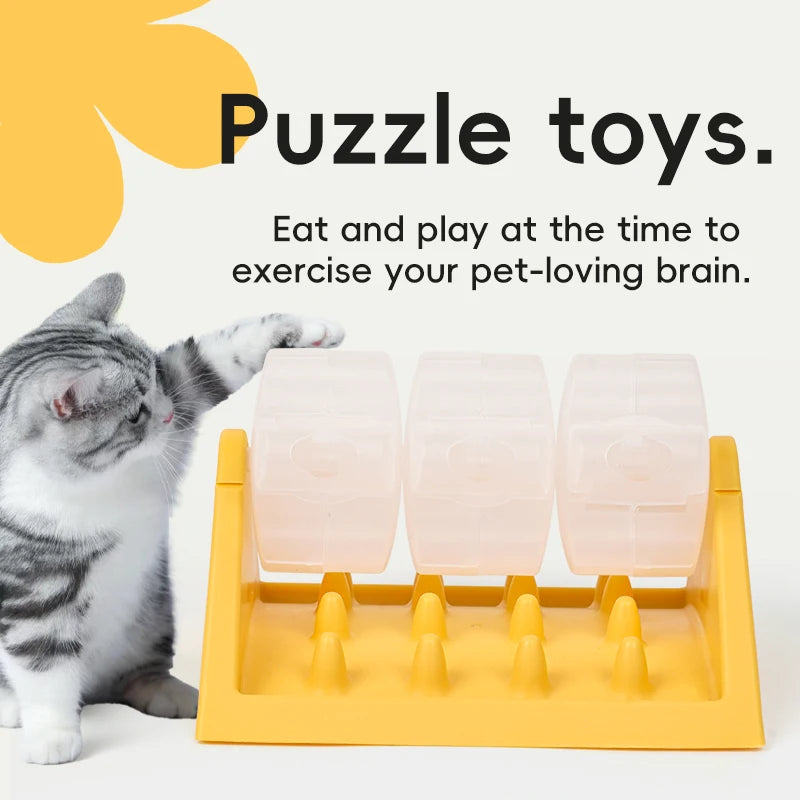 Pet Slow Feeder Dog Puzzle Feeder Treat Dispensing Toy for Dogs cats Training Interactive Rotating Food Toys Fun Pet Supplies