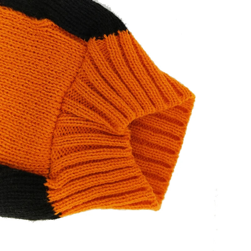 Halloween Dog Sweater Costume Skull Pumpkin Holiday Clothes Chihuahua Teddy for Small Medium Large Dog Cat Autumn Winter Warm