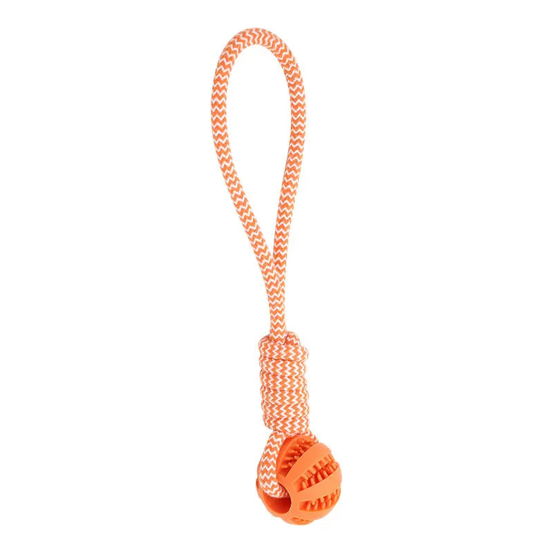 Dog Ball Toy with Rope Interactive Leaking Balls for Small Large Dogs Bite Resistant Chew Toys Puppy Training Pet Accessories