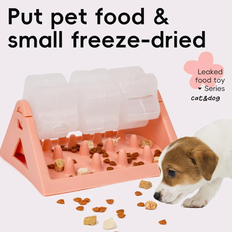 Pet Slow Feeder Dog Puzzle Feeder Treat Dispensing Toy for Dogs cats Training Interactive Rotating Food Toys Fun Pet Supplies