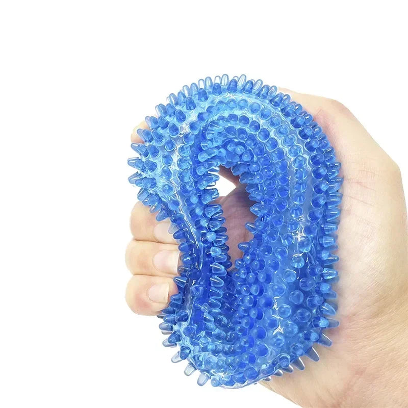 Durable TPR Chew Toy for Dogs - Interactive Thorn Barbed Design Promotes Dental Health & Bite Resistance