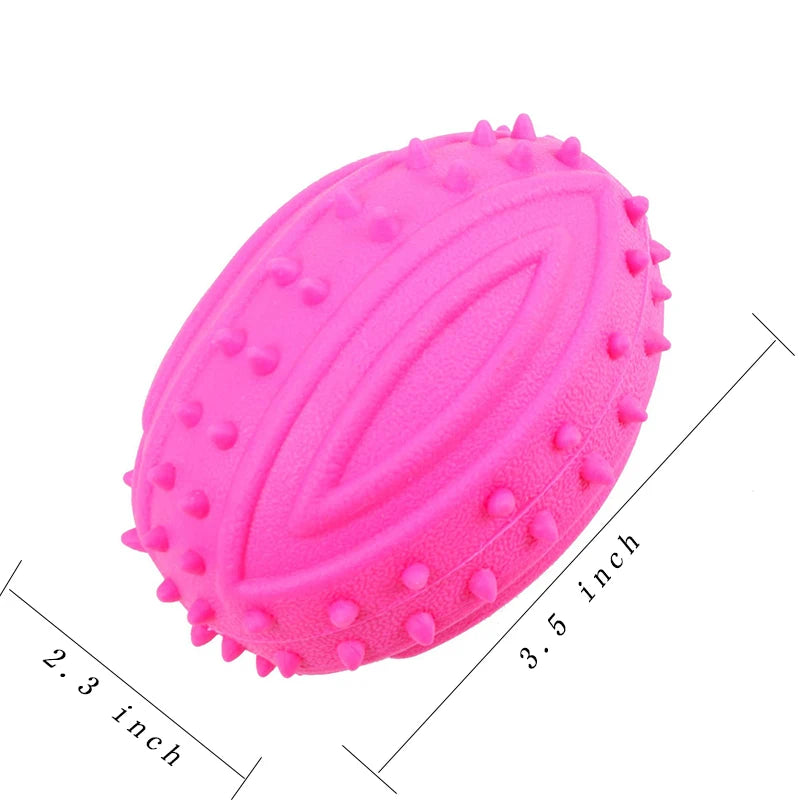 Pet Small Dog Treats Rugby Puppy Interactive Toy Ball Cat Toy for Large Dog Chew Hedgehog Toy Tooth Cleaning Bite Ball