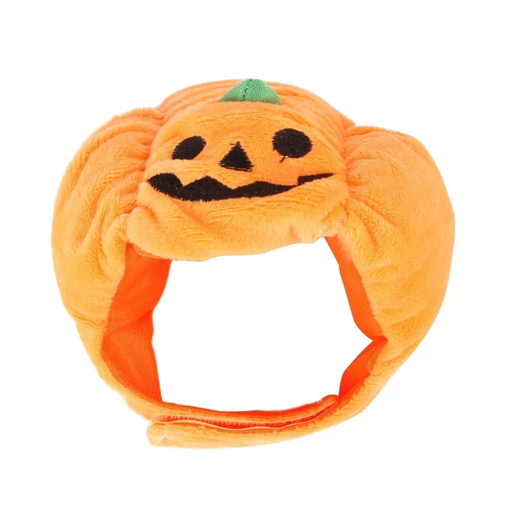 Halloween Pet Cat Dog Pumpkin Hat Halloween Ghost Day Decorative Supplies Small Medium and Large Dogs Teddy Fadou Headgear