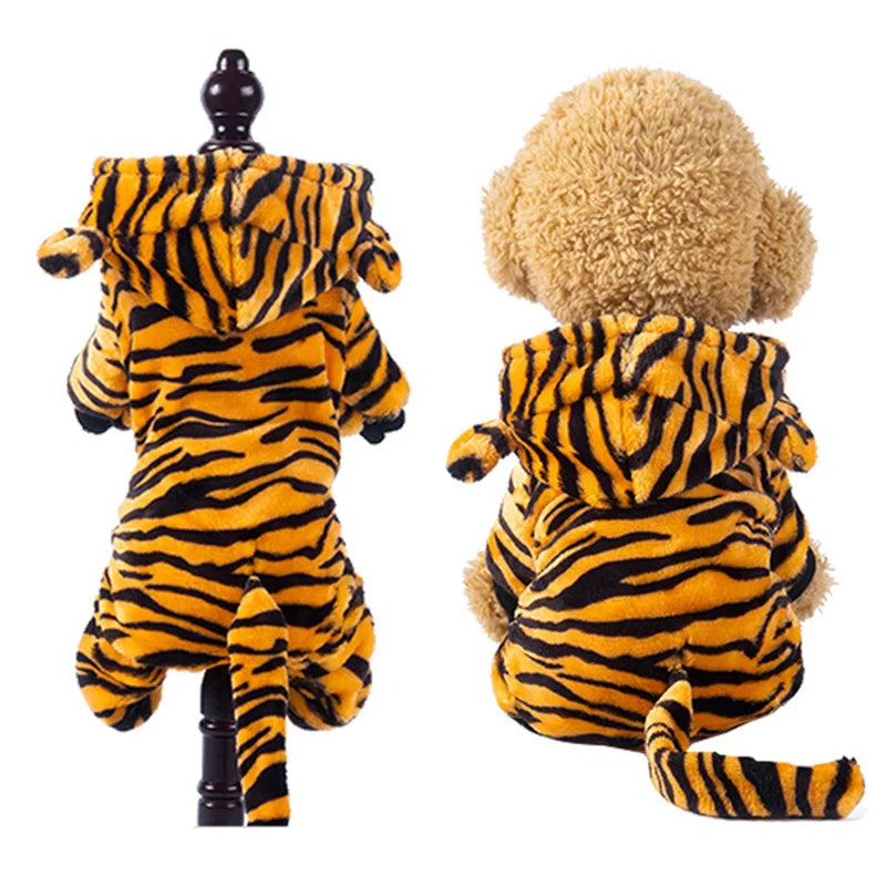 Halloween Pet Dog Clothes Soft Warm Fleece Dogs Jumpsuits Pet Clothing For Small Dogs Puppy Cats Hoodies Yorkshire Costume Coats