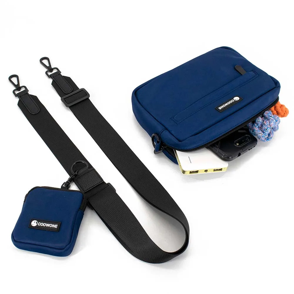 Dog Treat Pouch Waterproof Pet Training Treat Pouch Built-in Poop Bag Dispenser with Adjustable Shoulder Strap for Training