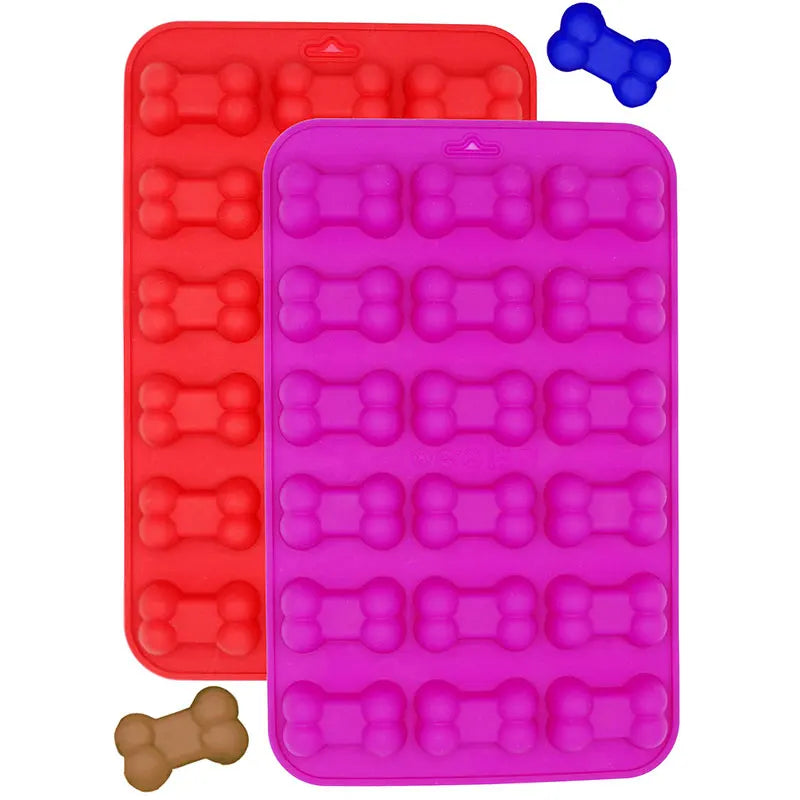 Silicone Molds Puppy Dog Paw and Dog Bone Silicone Dog Treat Molds for Baking Chocolate Candy Jelly Ice Cube Tray Dog Treats