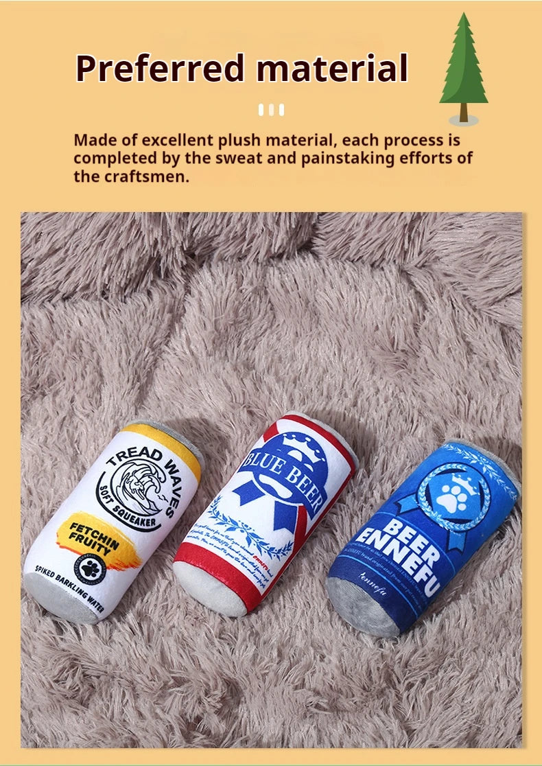 Relieve boredom and self-help. Plush dog toys bite plush cans and sound pet products