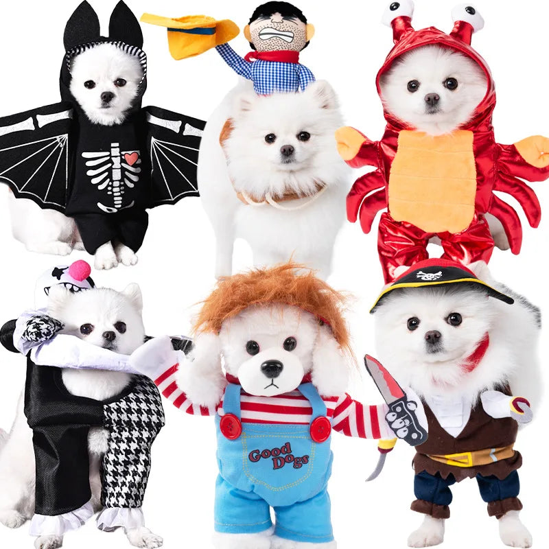 Halloween Dog Clothes Funny Pet Costume Small Dog Jacket Creative Outfit for Teddy Cats Costume Dog Clothes for Small Dogs