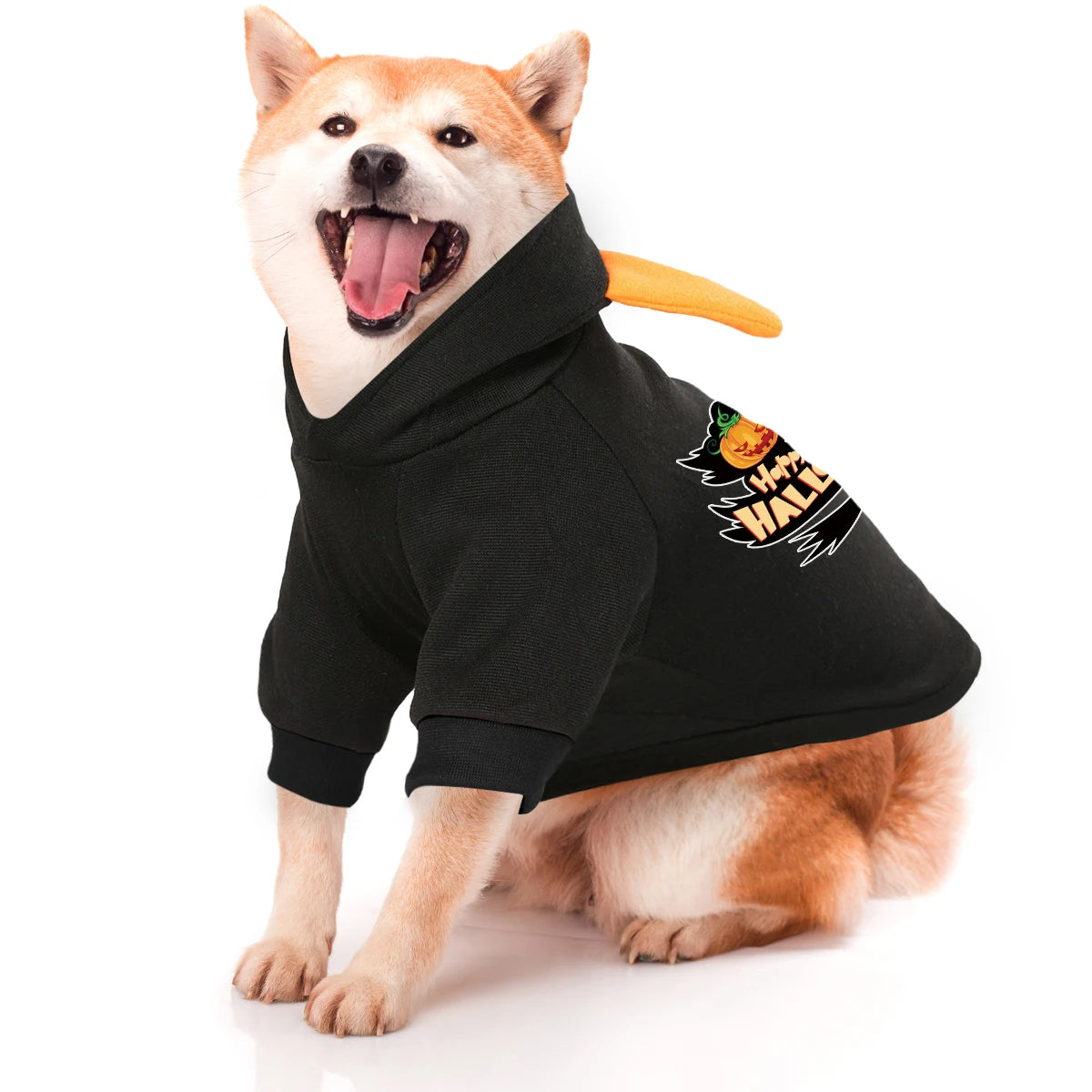 Halloween Cartoon Print pet Sports Hoodie Sweatshirt Cat Dog Holiday Costume Small and Medium Pet Costumes (Halloween 11)