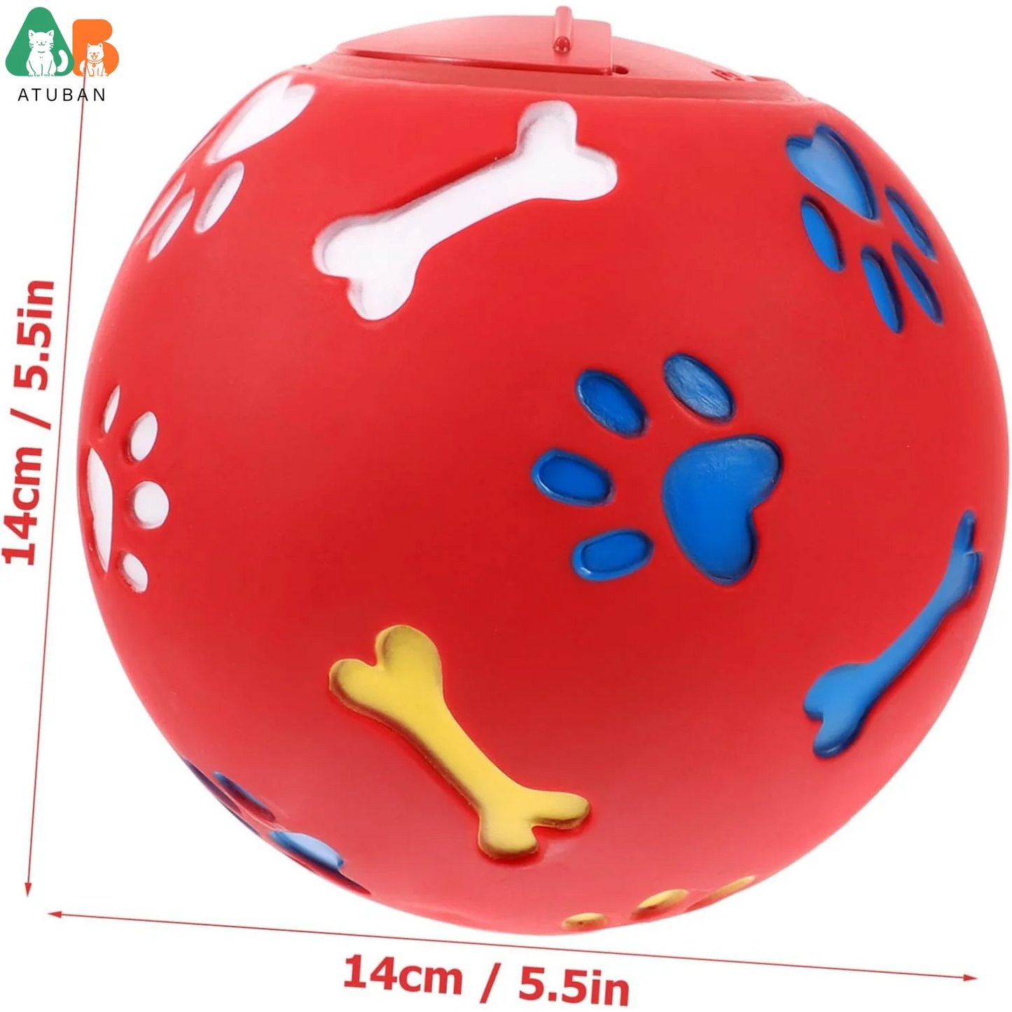 ATUBAN Interactive Dog Treat Dispensing Toy Chew Toy for Dogs Fun and Pet Activity for and Care Interactive Play and Training