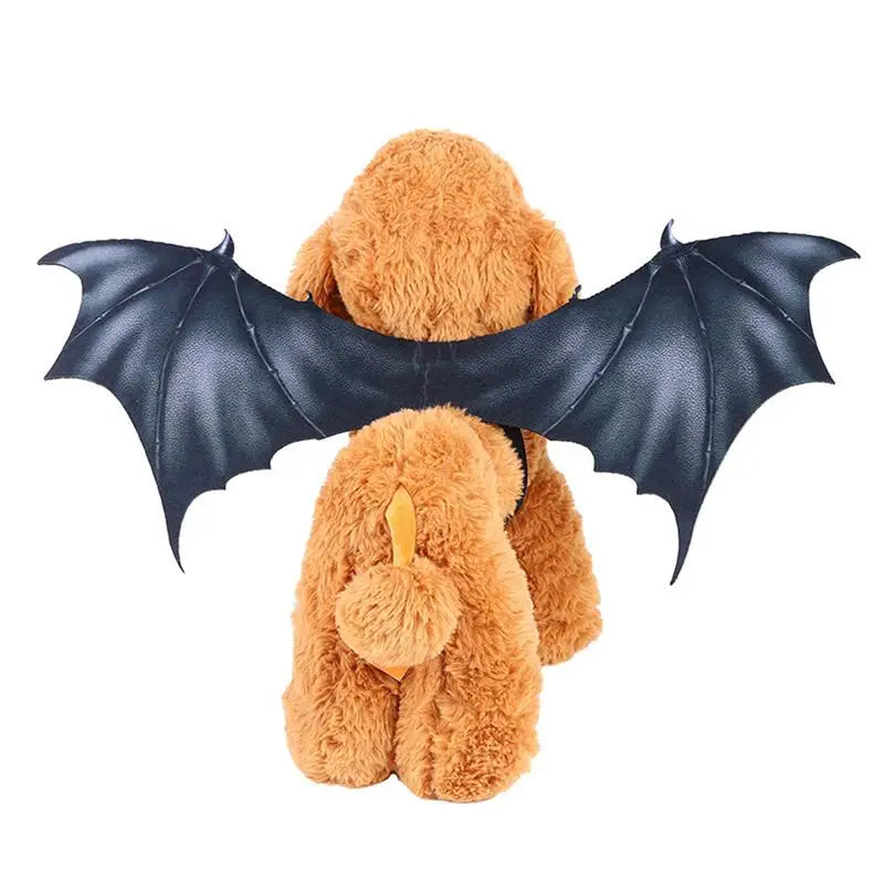 Pet Halloween Costume - Bat Wings Apparel for Dogs & Cats, Cute Cosplay Dress-Up Accessories, Black Winged Outfit