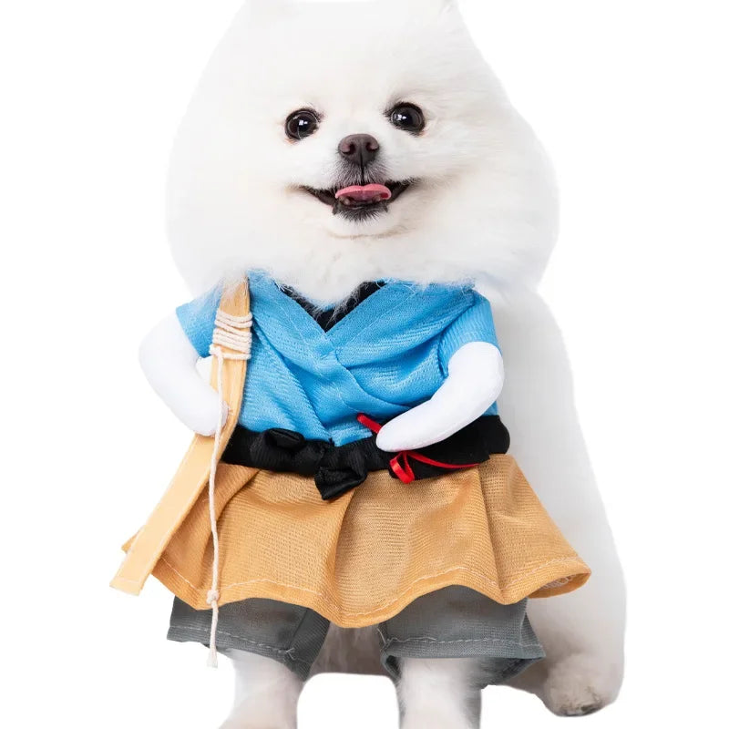 Halloween Dog Costumes Funny Pumpkin Lantern Transformation Outfit Halloween Dog Cat Two Legged Pet Cute Pumpkin Hat Dog Jacket