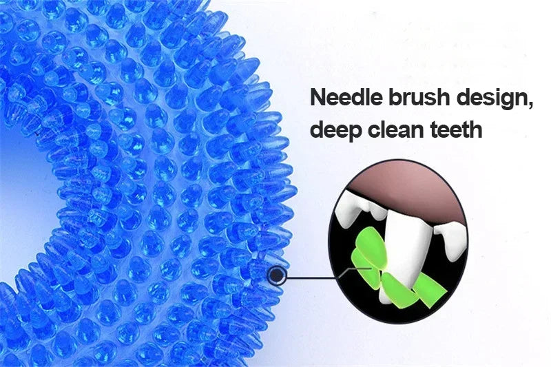 Durable TPR Chew Toy for Dogs - Interactive Thorn Barbed Design Promotes Dental Health & Bite Resistance