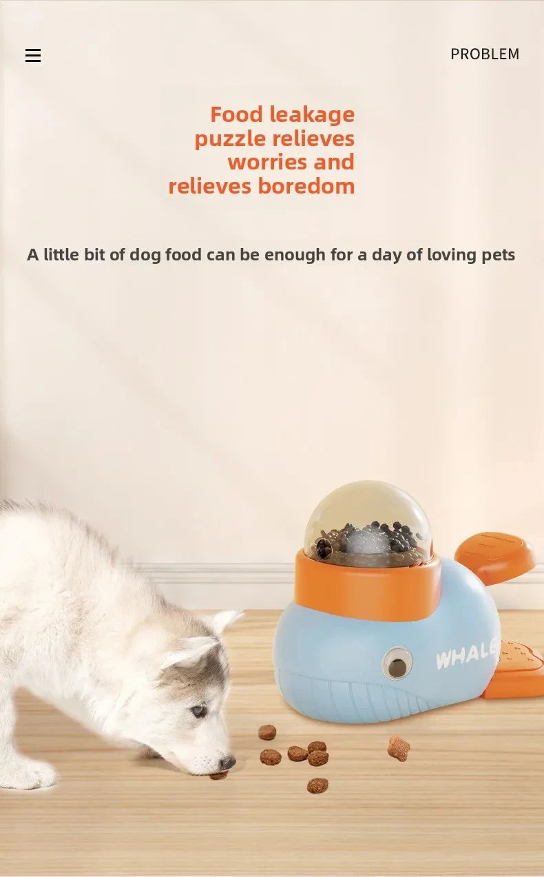 Dog Cat Treats Dispenser Toy Anti-Slip Slow Puzzle Interactive Treat Dispenser Automatic Feeder Toys for Pet Training Supplies