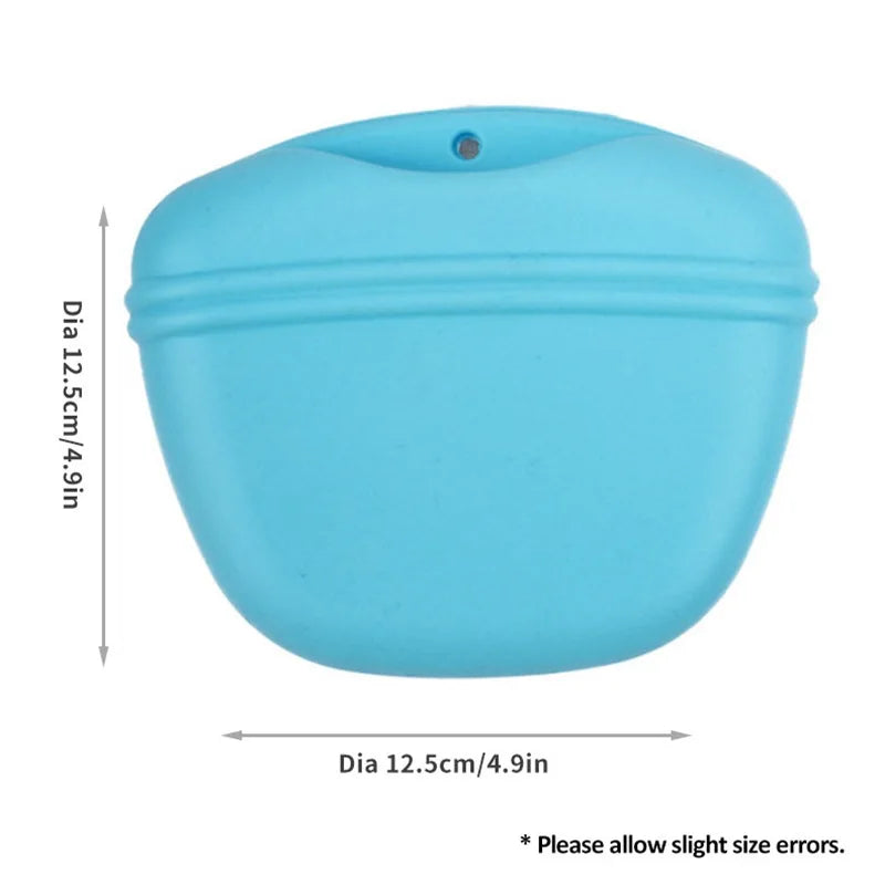 Silicone Dog Treat Bag Pet Portable Dog Training Waist Bag Outdoor Feeder Puppy Snack Pouch Food Reward Storage Bag Pet Supplies