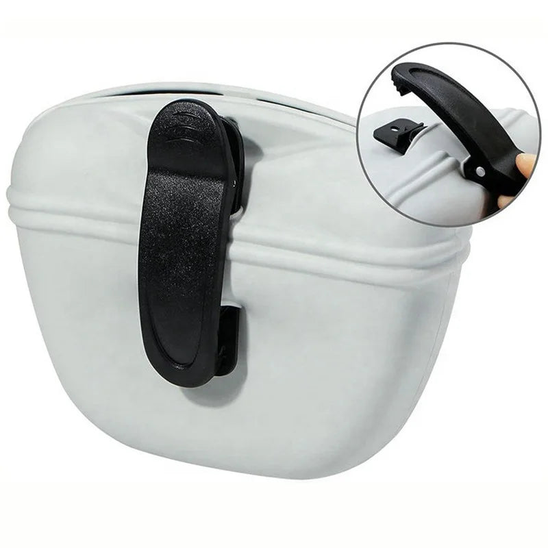 Silicone Dog Treat Bag Pet Portable Dog Training Waist Bag Outdoor Feeder Puppy Snack Pouch Food Reward Storage Bag Pet Supplies
