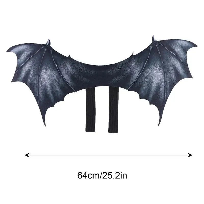 Pet Halloween Costume - Bat Wings Apparel for Dogs & Cats, Cute Cosplay Dress-Up Accessories, Black Winged Outfit