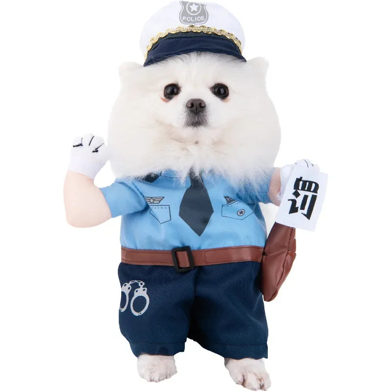 Halloween Dog Costumes Funny Pumpkin Lantern Transformation Outfit Halloween Dog Cat Two Legged Pet Cute Pumpkin Hat Dog Jacket