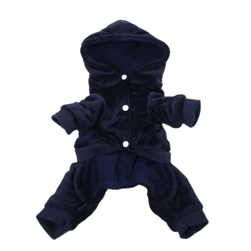 Dog Cat Velvet Coat Jacket Dress Rhinestones Design Cat Puppy Fleece Hoodie Jumpsuit Winter Warm Clothing Outfit