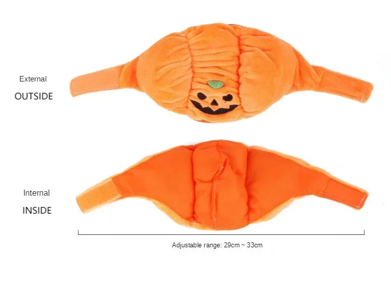 Halloween Pet Cat Dog Pumpkin Hat Halloween Ghost Day Decorative Supplies Small Medium and Large Dogs Teddy Fadou Headgear