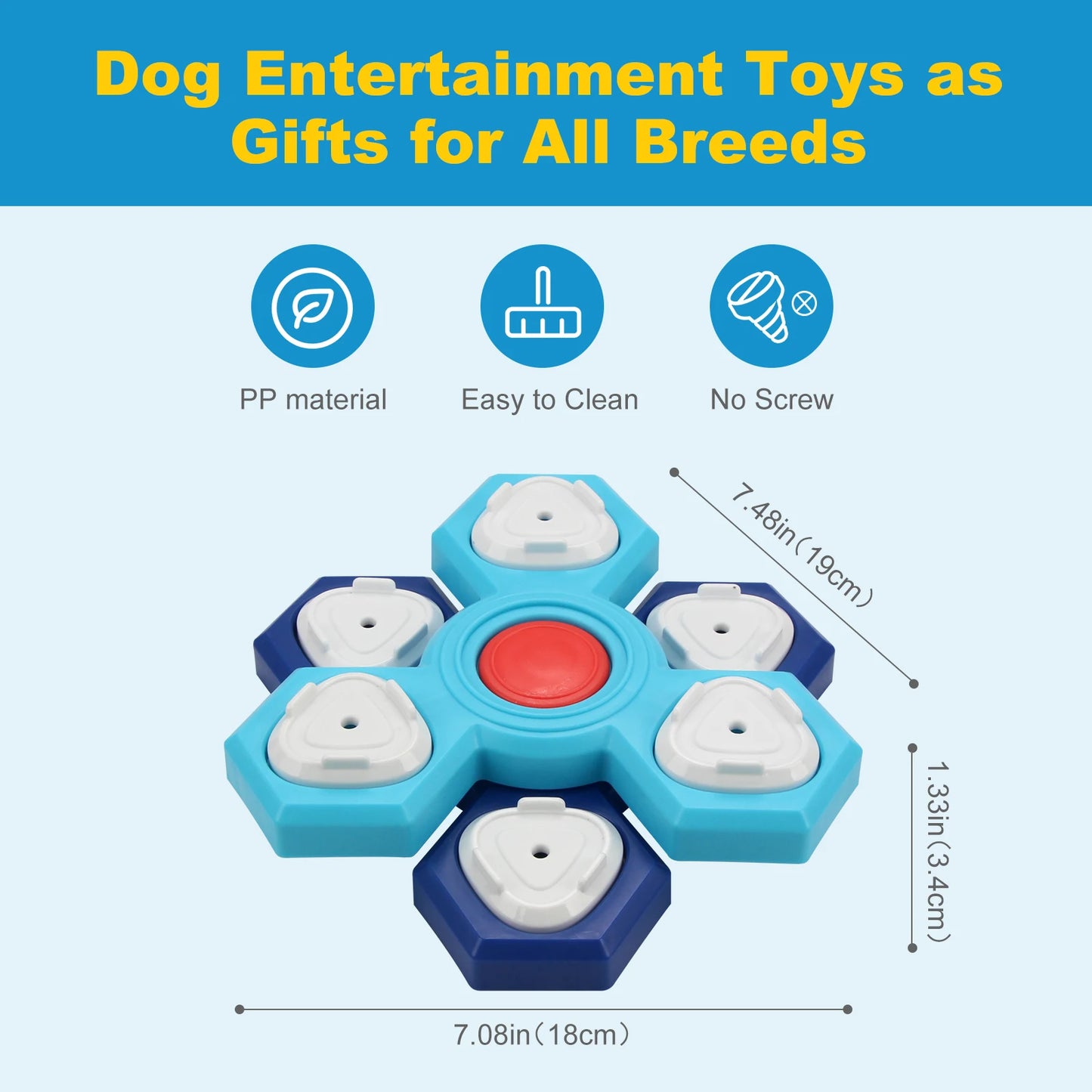 Dog Puzzle Toys Interactive Treat Dispensing Pet Slow Feeder For Small Large Dogs Puppy Enrichment IQ Training Dog Treat Puzzle