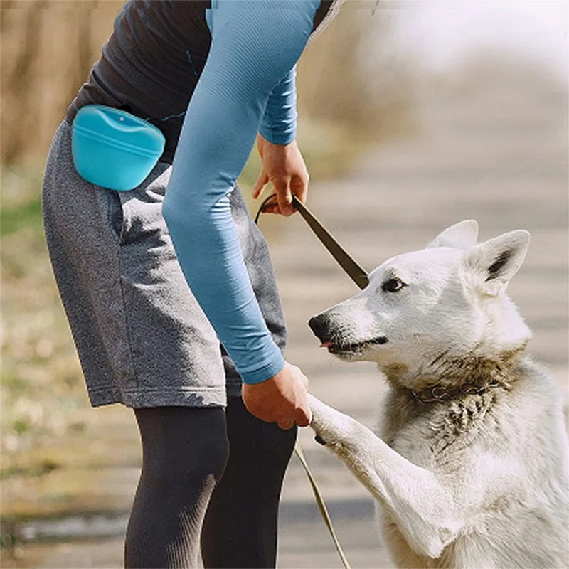 Silicone Dog Treat Bag Pet Portable Dog Training Waist Bag Outdoor Feeder Puppy Snack Pouch Food Reward Storage Bag Pet Supplies