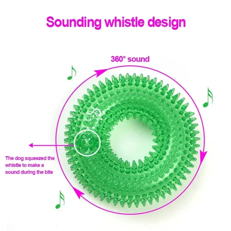 Durable TPR Chew Toy for Dogs - Interactive Thorn Barbed Design Promotes Dental Health & Bite Resistance