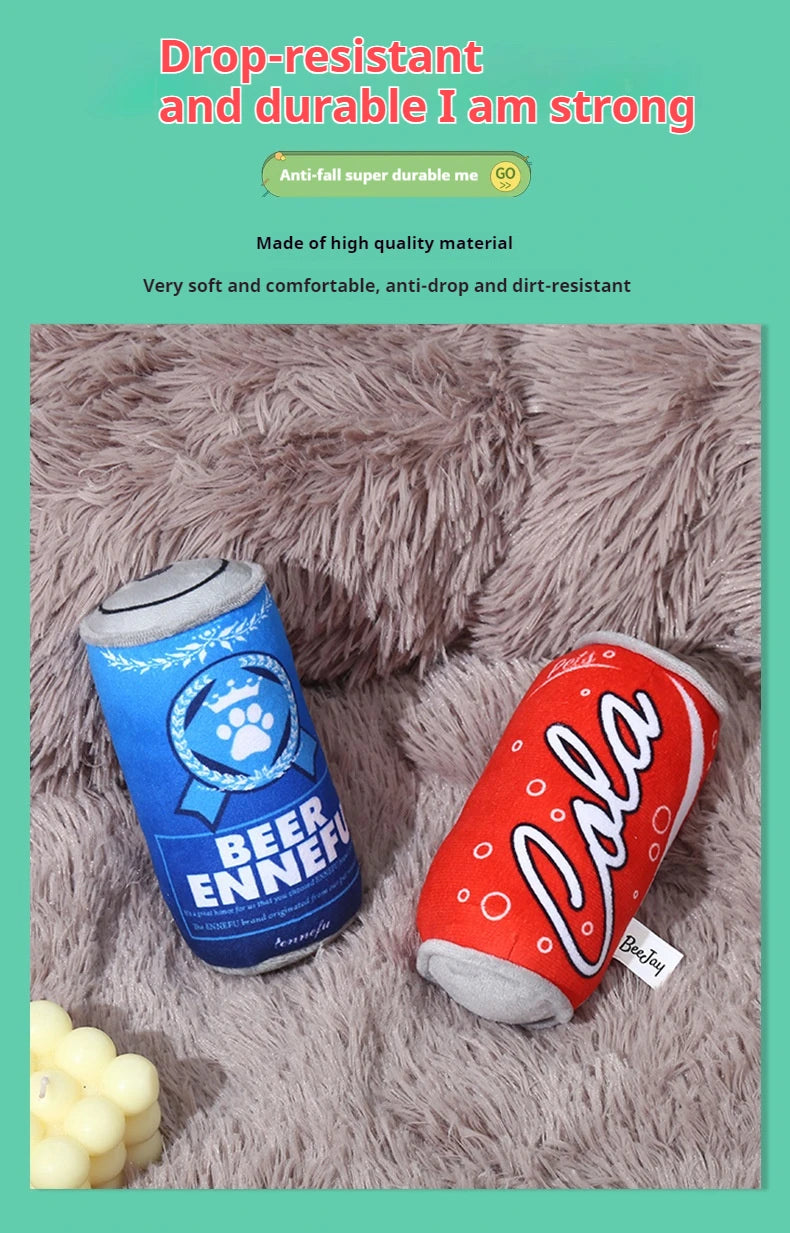 Relieve boredom and self-help. Plush dog toys bite plush cans and sound pet products